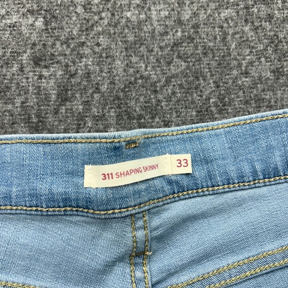Levi's 311 Shaping Skinny Jeans Womens Size 33x30 16 Short Blue Light Wash - Picture 7 of 13